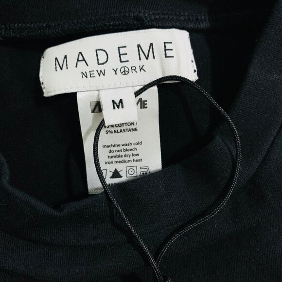 Mademe Black Sleeveless Tank Top W/ Zipper Pocket Front Detail Medium NWOT - Picture 6 of 9